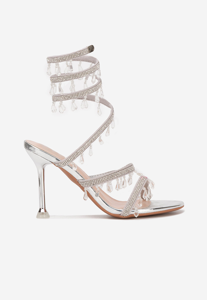 Cандали с тънък ток Calisa сив