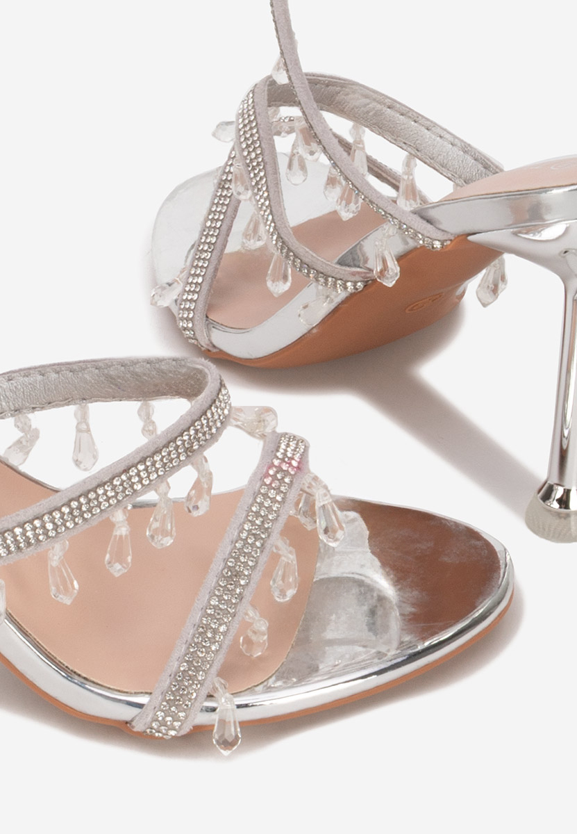 Cандали с тънък ток Calisa сив