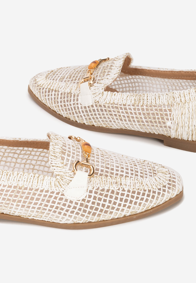 Дамски мокасини Jayna бели