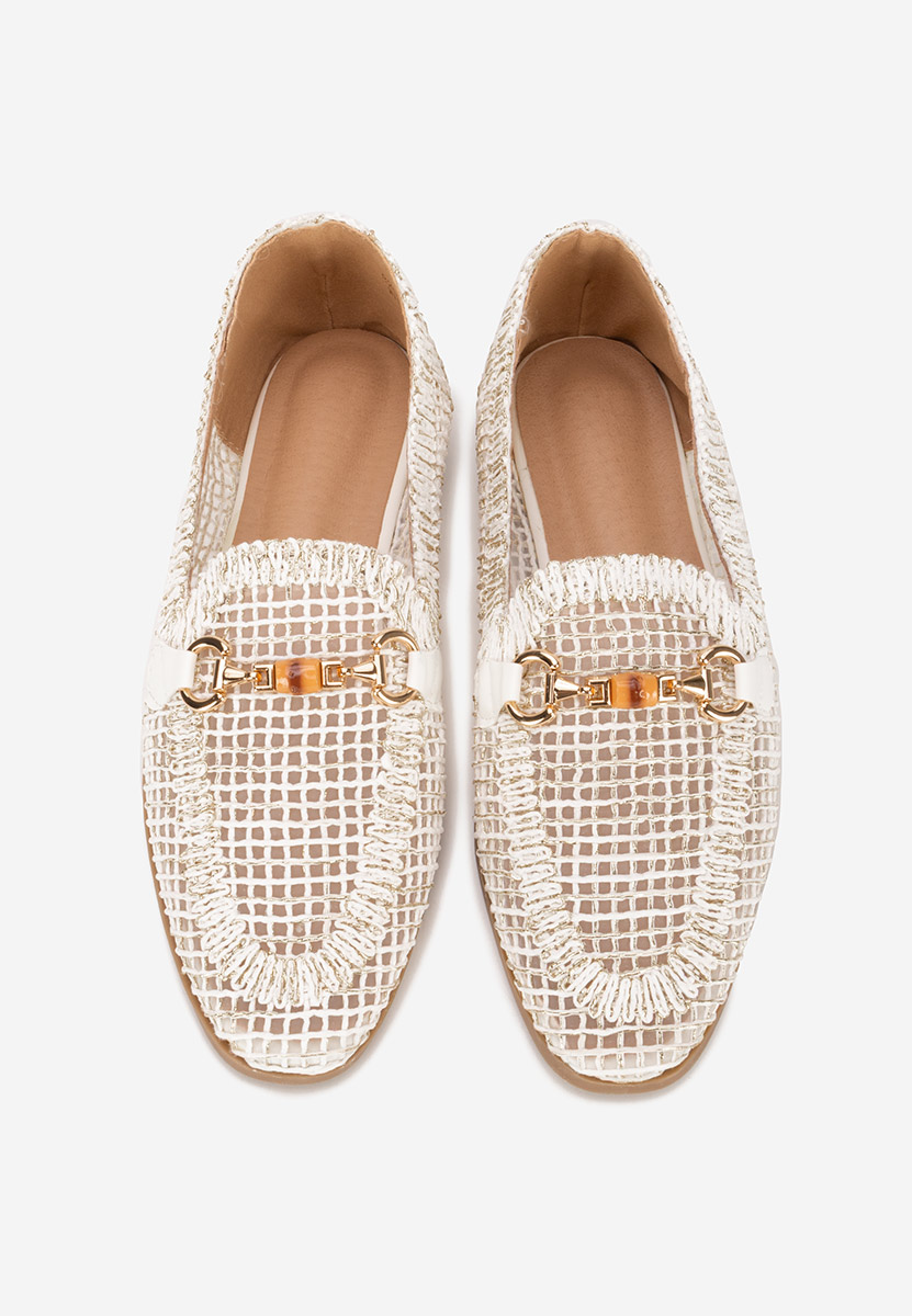 Дамски мокасини Jayna бели