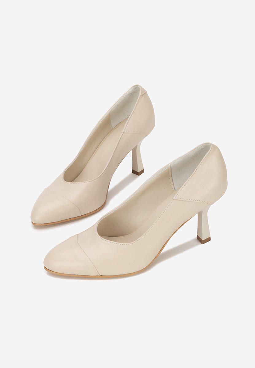 Обувки на ток Colie бежов