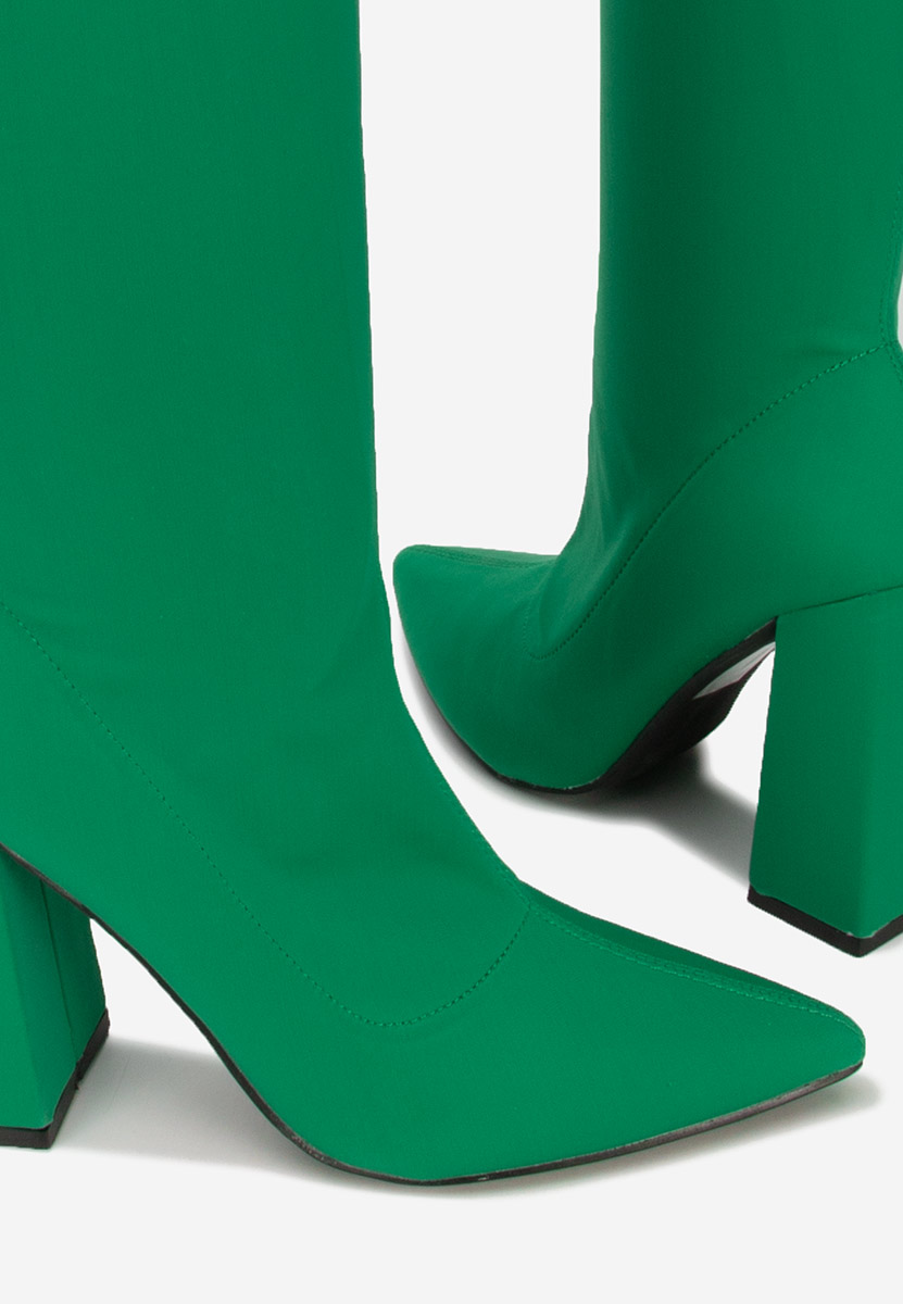 Чизми на ток зелен Alexania