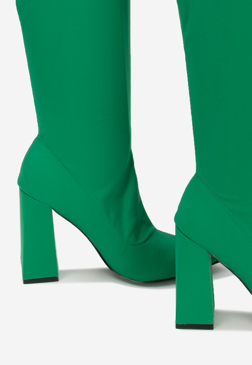 Чизми на ток зелен Alexania