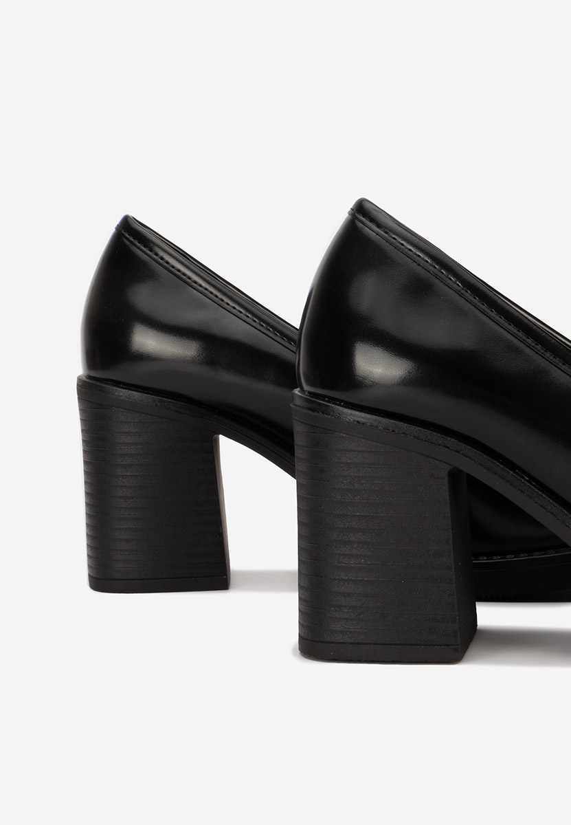 Дамски мокасини на ток Selira черни