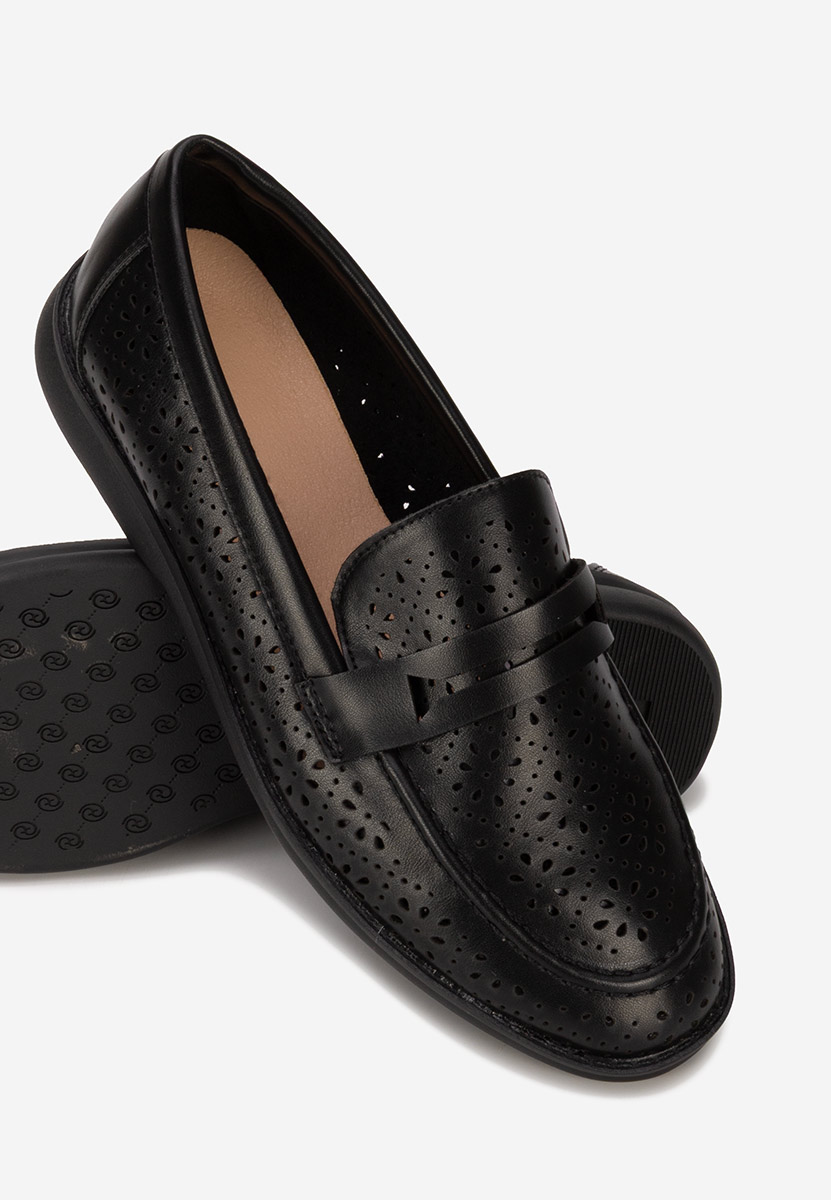 Дамски мокасини Valtera черни