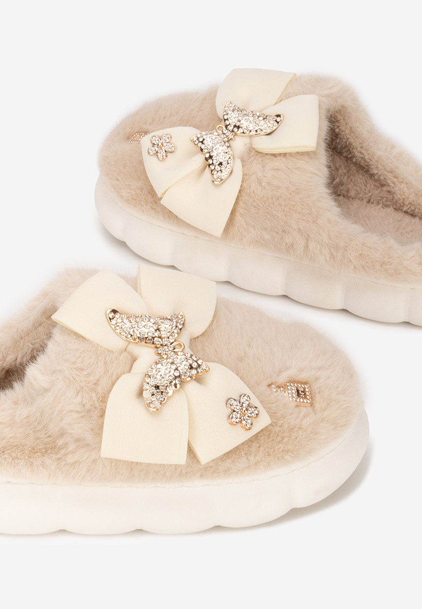 дамски домашни чехли Solenis бежов