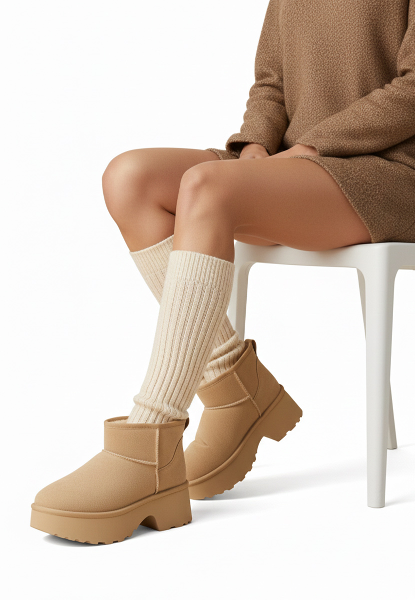 Зимни дамски Ботинки Tarnia каки