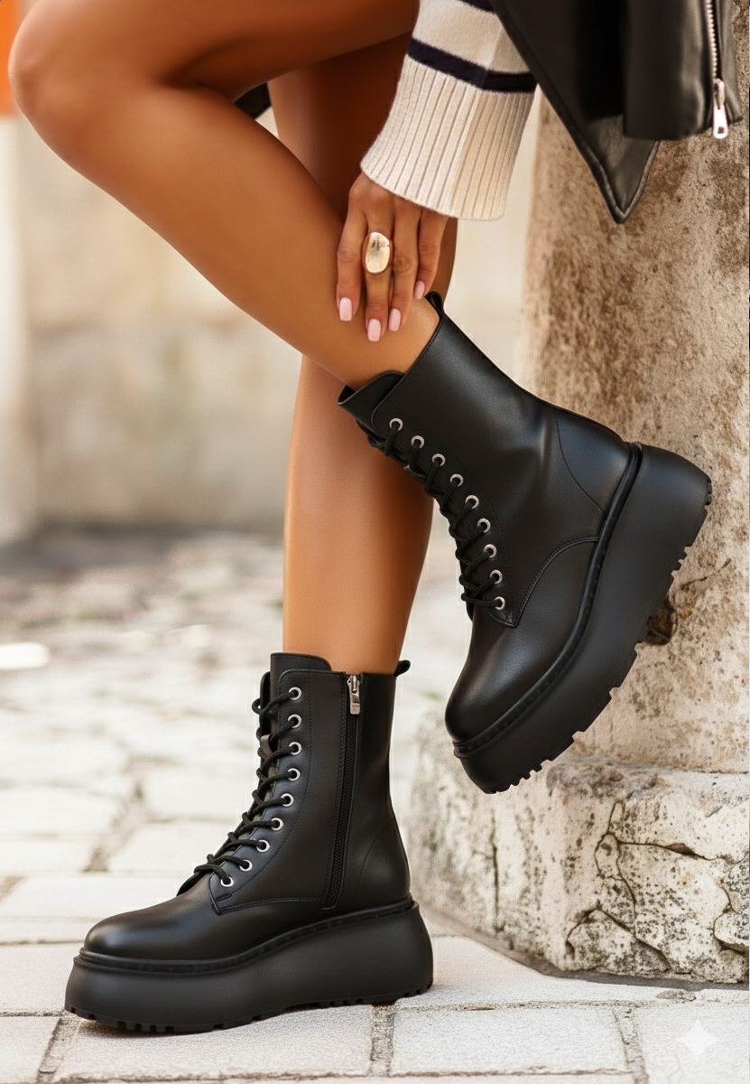 Обувки на платформа Luisena черен