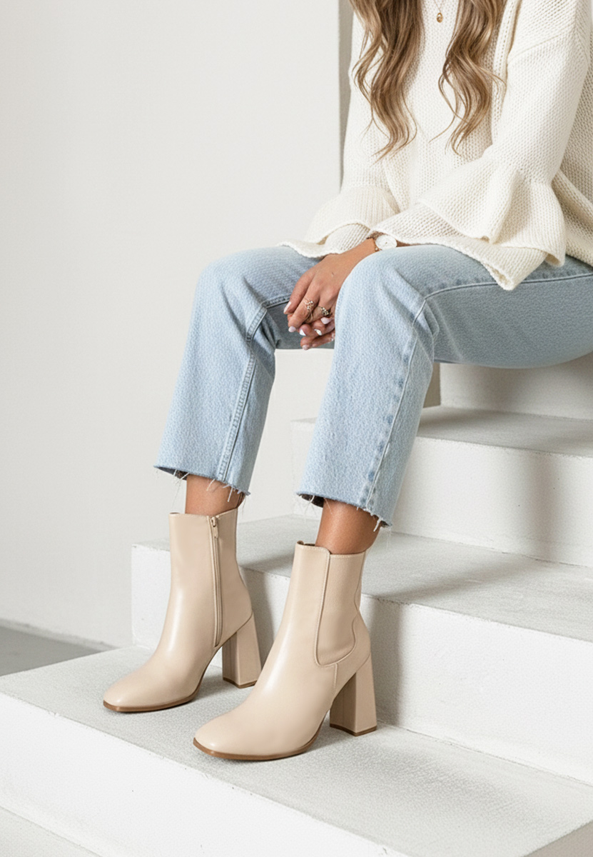 Дамски chelsea боти Anaela бежов