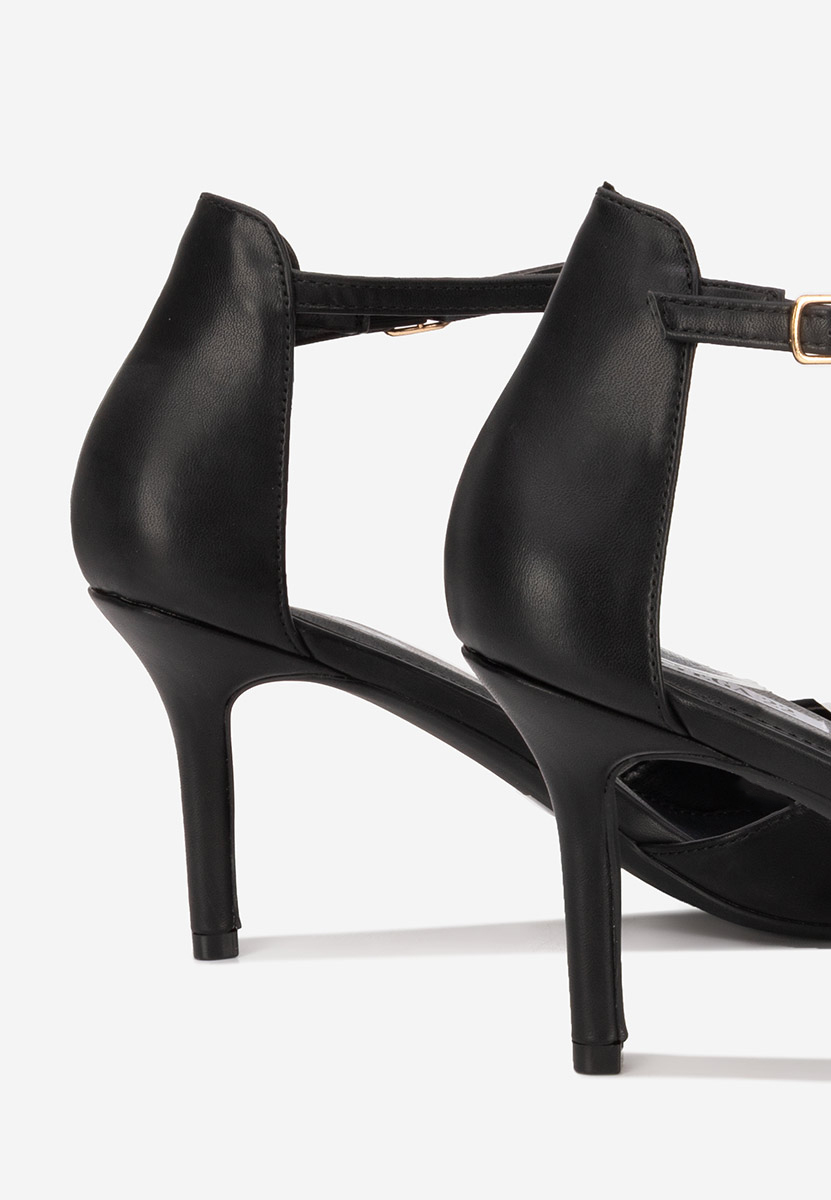 Cандали с тънък ток Sceira черен