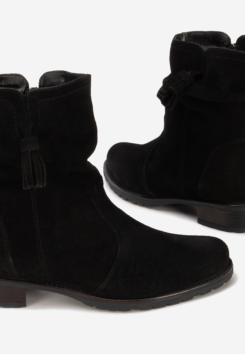 Боти естествена кожа Cristine V2 черен