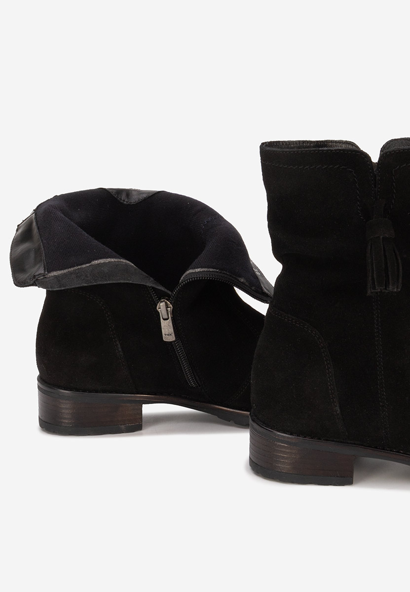 Боти естествена кожа Cristine V2 черен