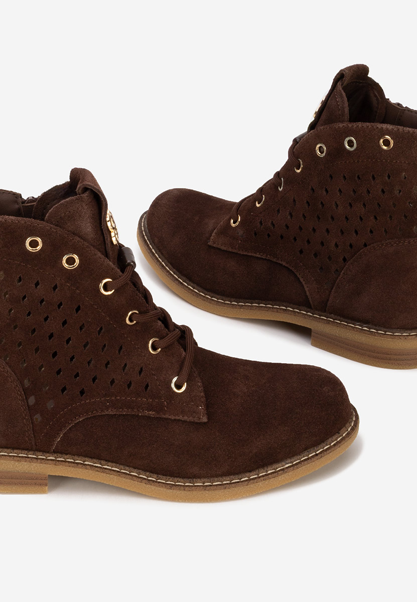 Боти естествена кожа Farella кафяв