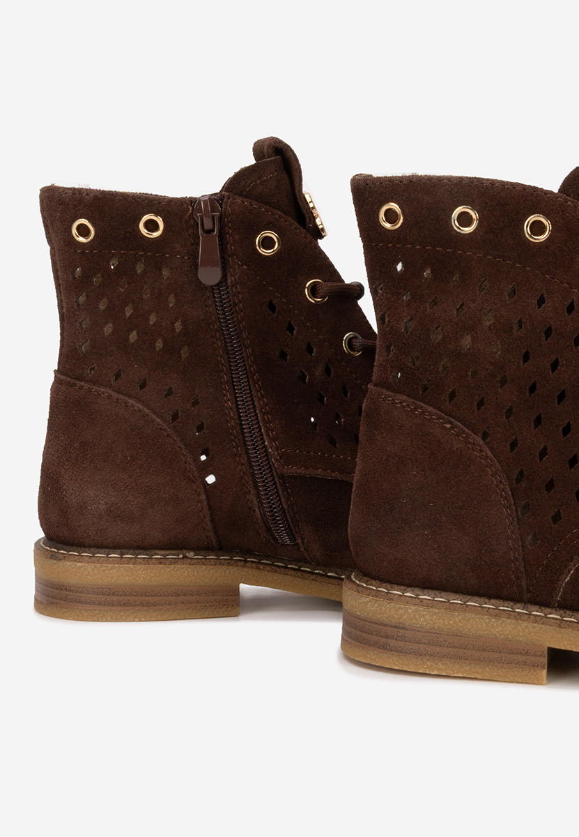 Боти естествена кожа Farella кафяв