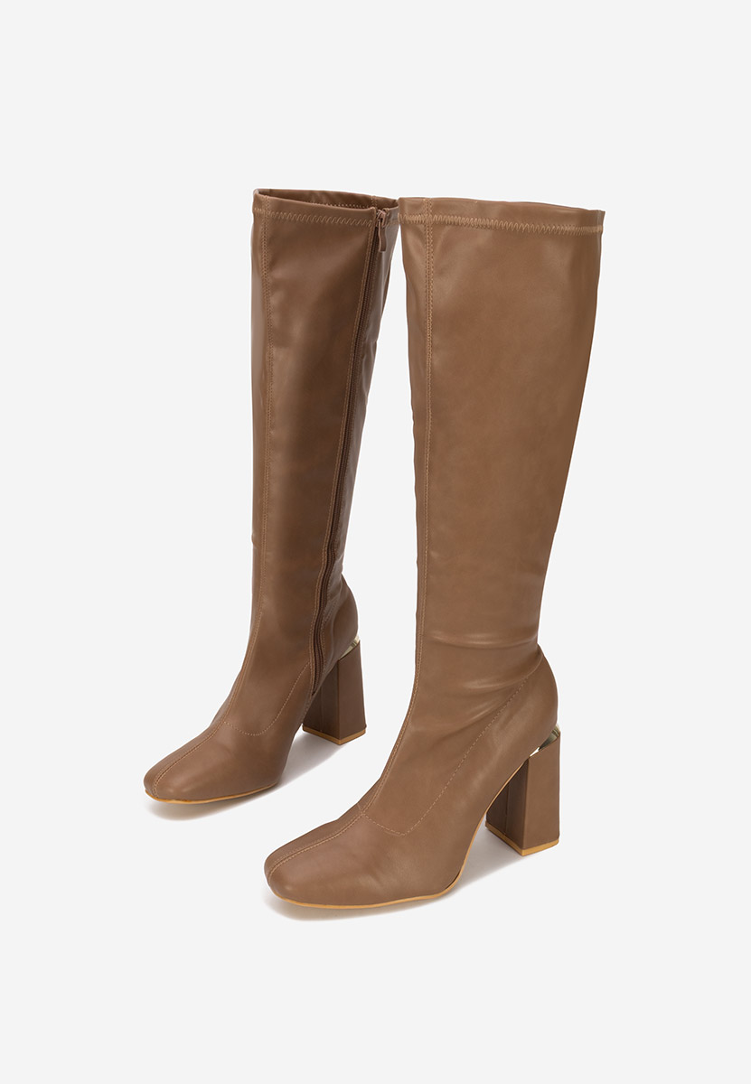 Високи ботуши Paulena каки