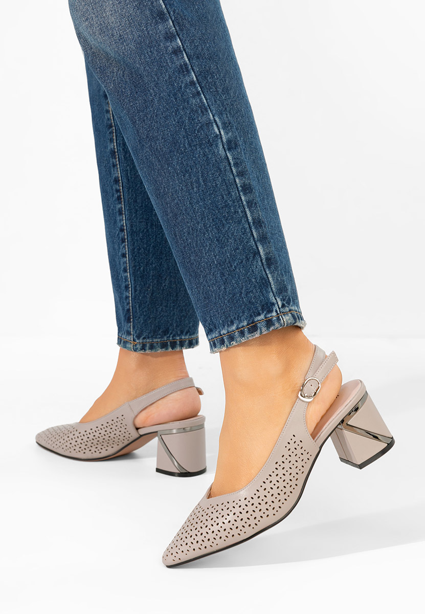 Обувки на ток Fermina сив