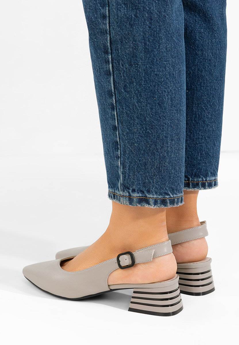 Обувки на ток Ranina сив