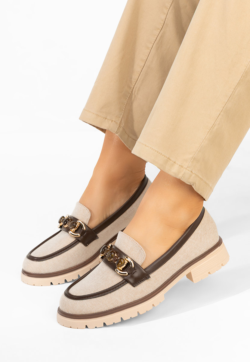 Дамски мокасини Amberlin телесен цвят