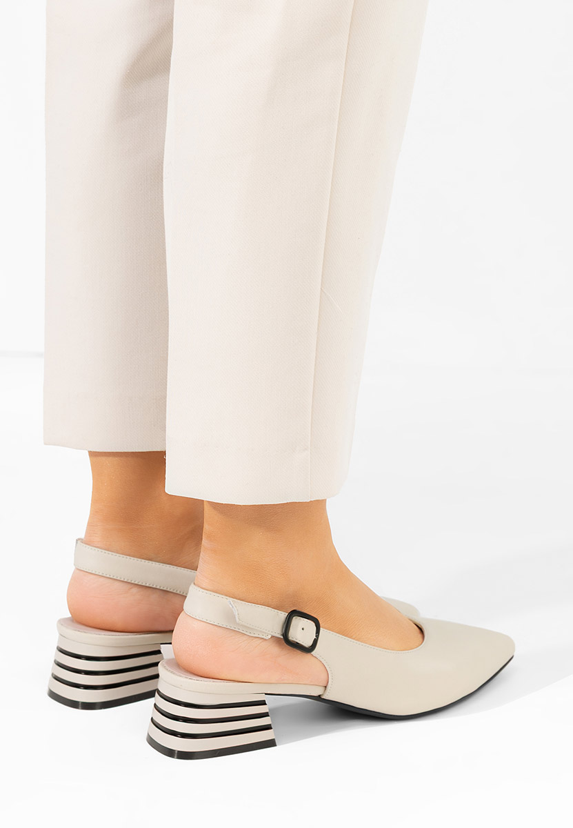 Обувки на ток Ranina бежов