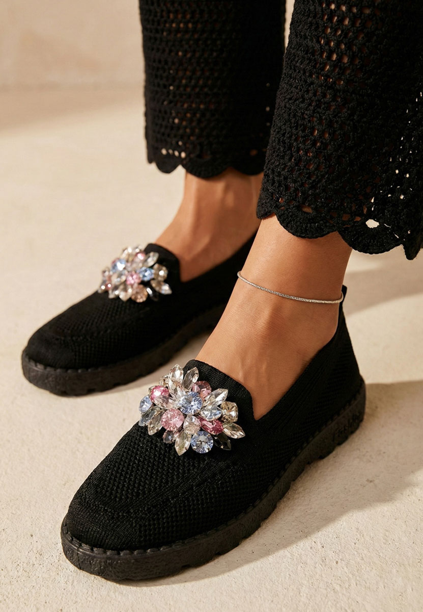 Дамски летни мокасини Quara черни