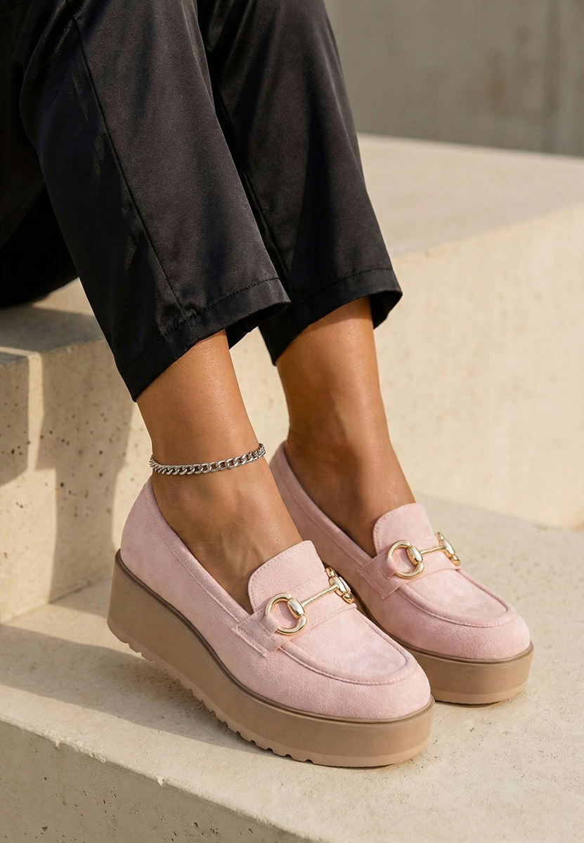 Mокасини на платформа Leondra V3 розов