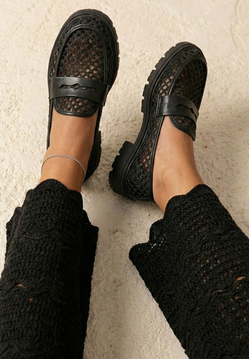 Дамски летни мокасини Maryjanne черни