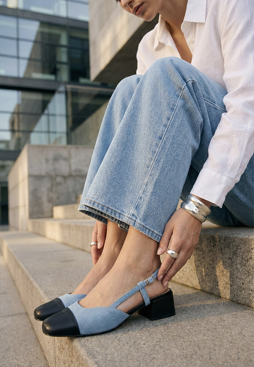 Обувки на ток Arika син