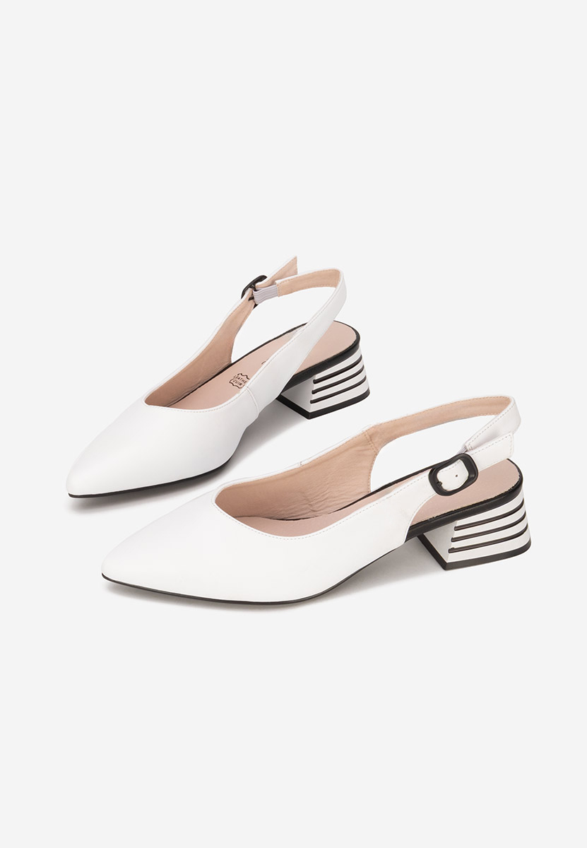 Обувки на ток Ranina бели