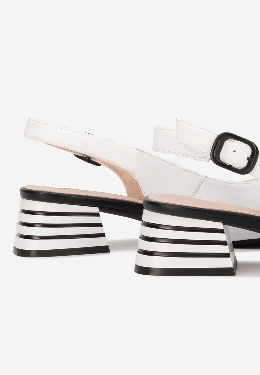 Обувки на ток Ranina бели