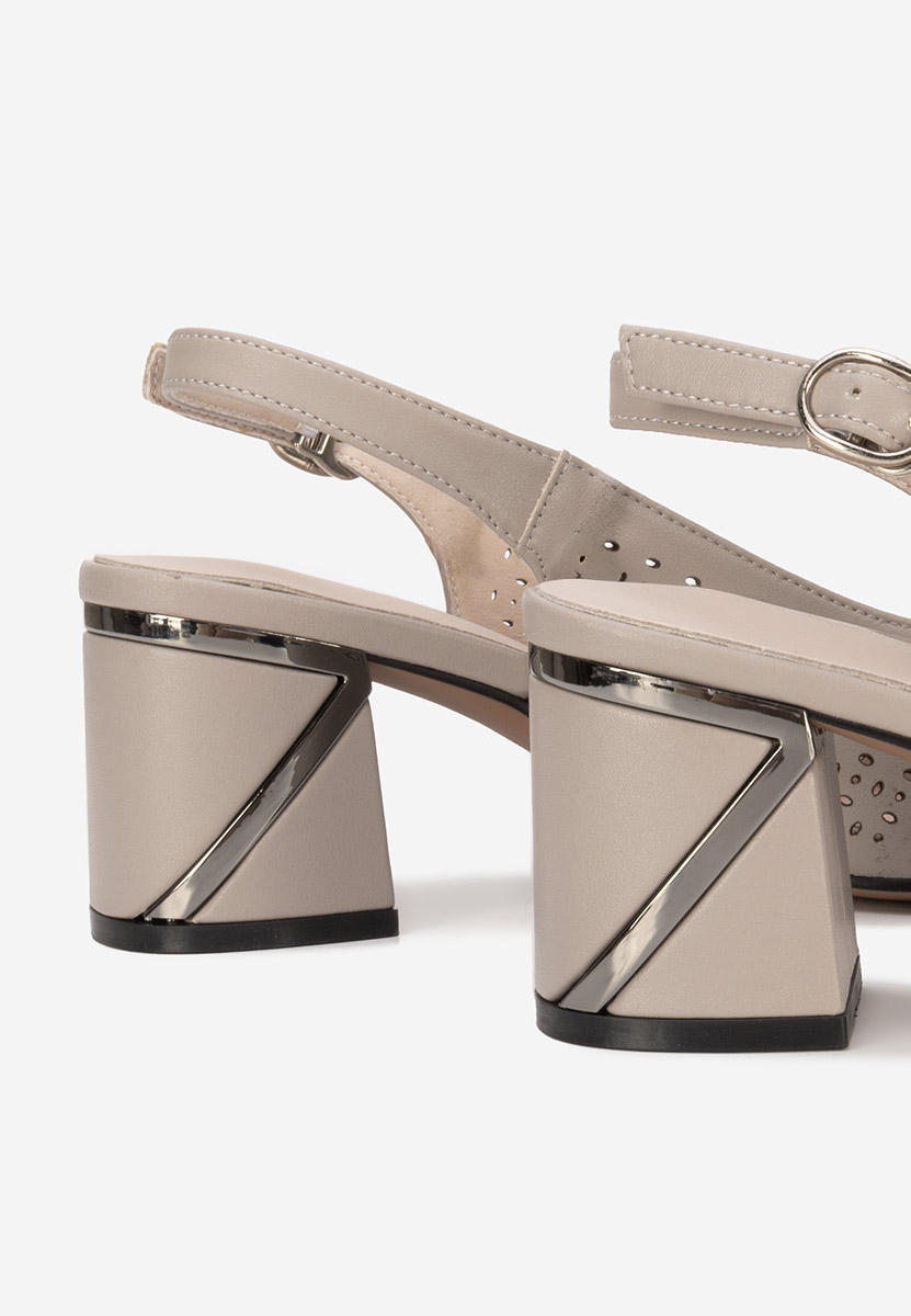 Обувки на ток Fermina сив