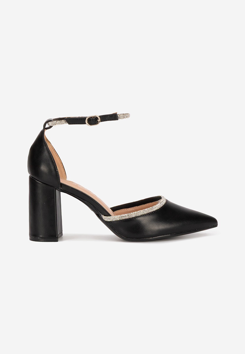 Обувки на ток Iustina черни