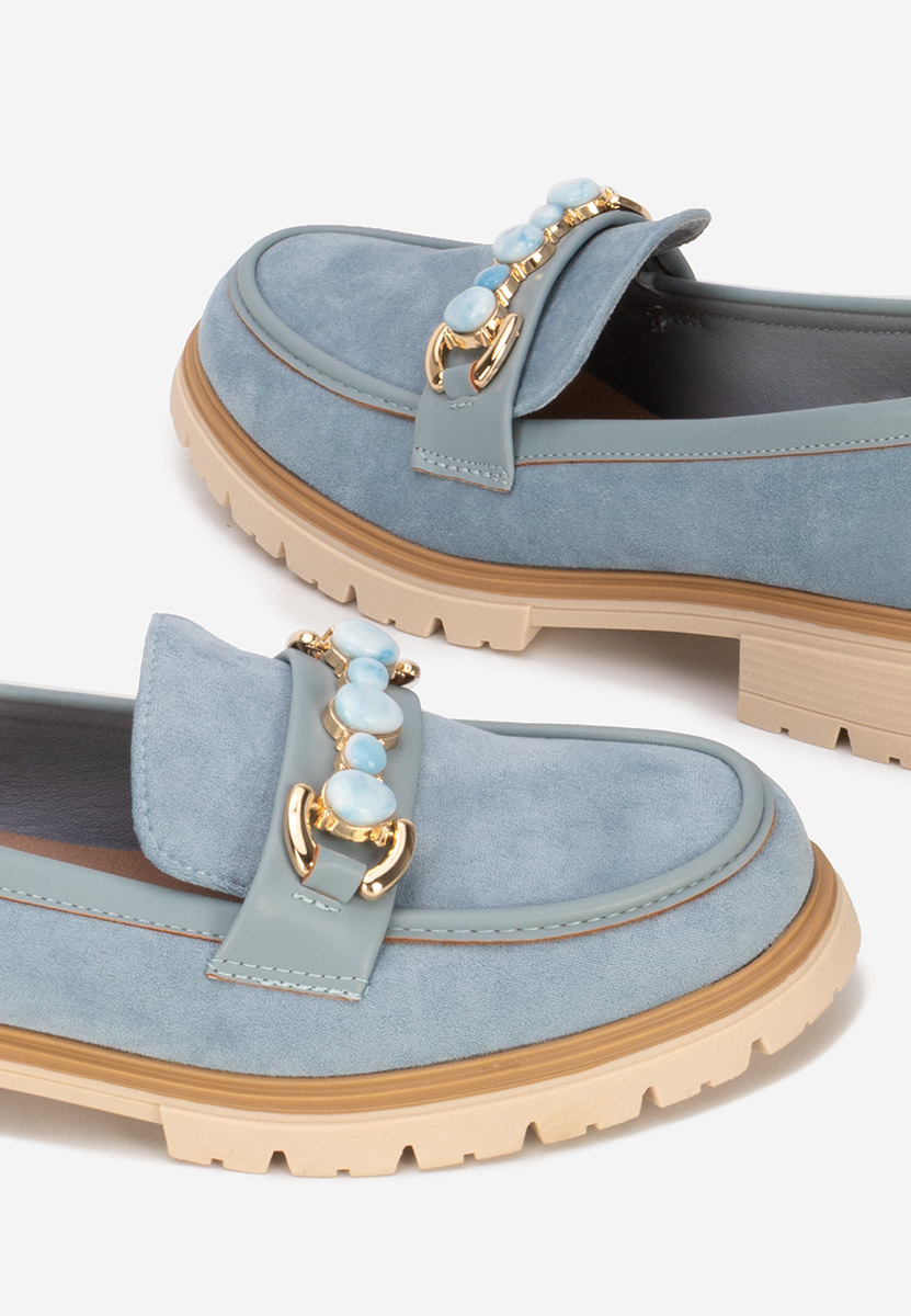 Дамски мокасини Amberlin син