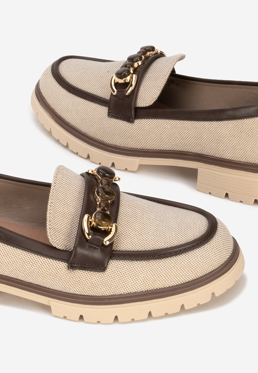 Дамски мокасини Amberlin телесен цвят