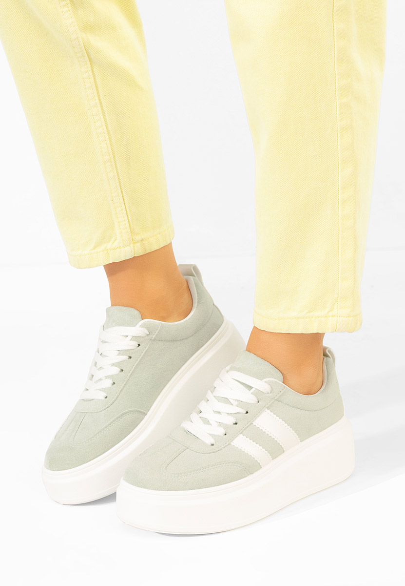 Cникърси на платформа Semana зелен