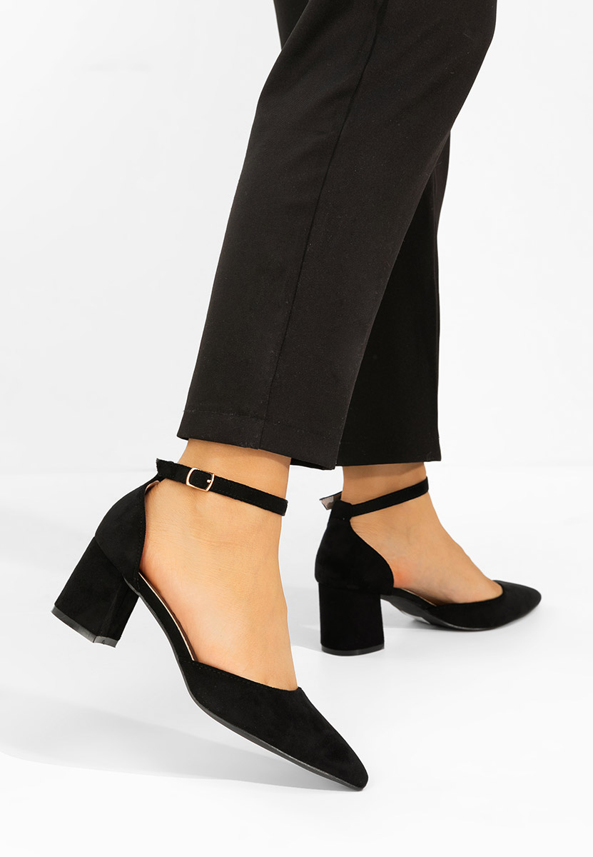 Oбувки с дебел ток Elrosa черни