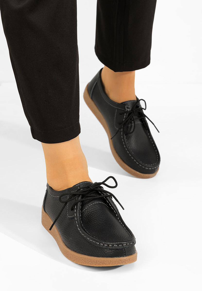 Дамски мокасини Afinia черни