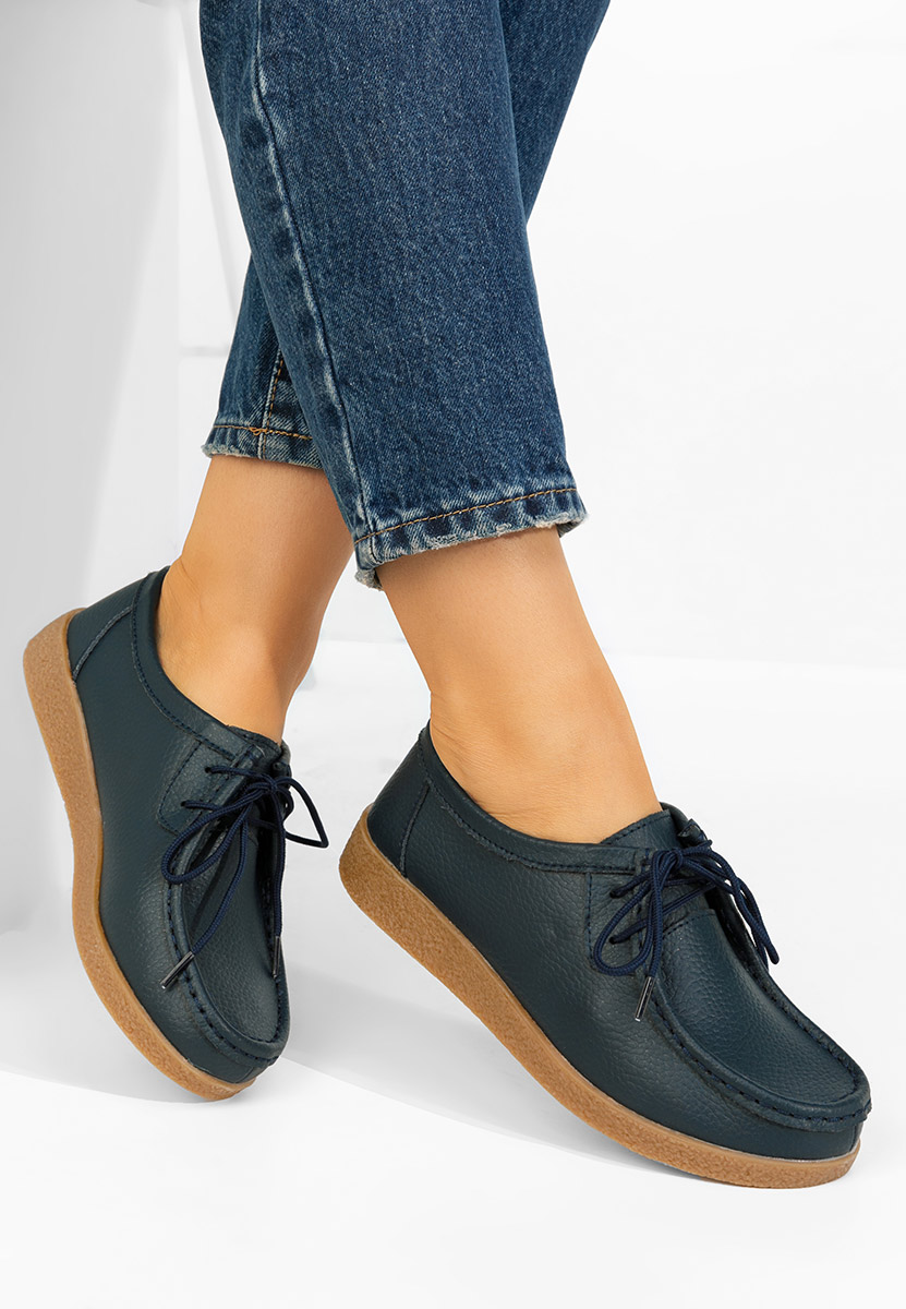 Дамски мокасини Afinia военно син