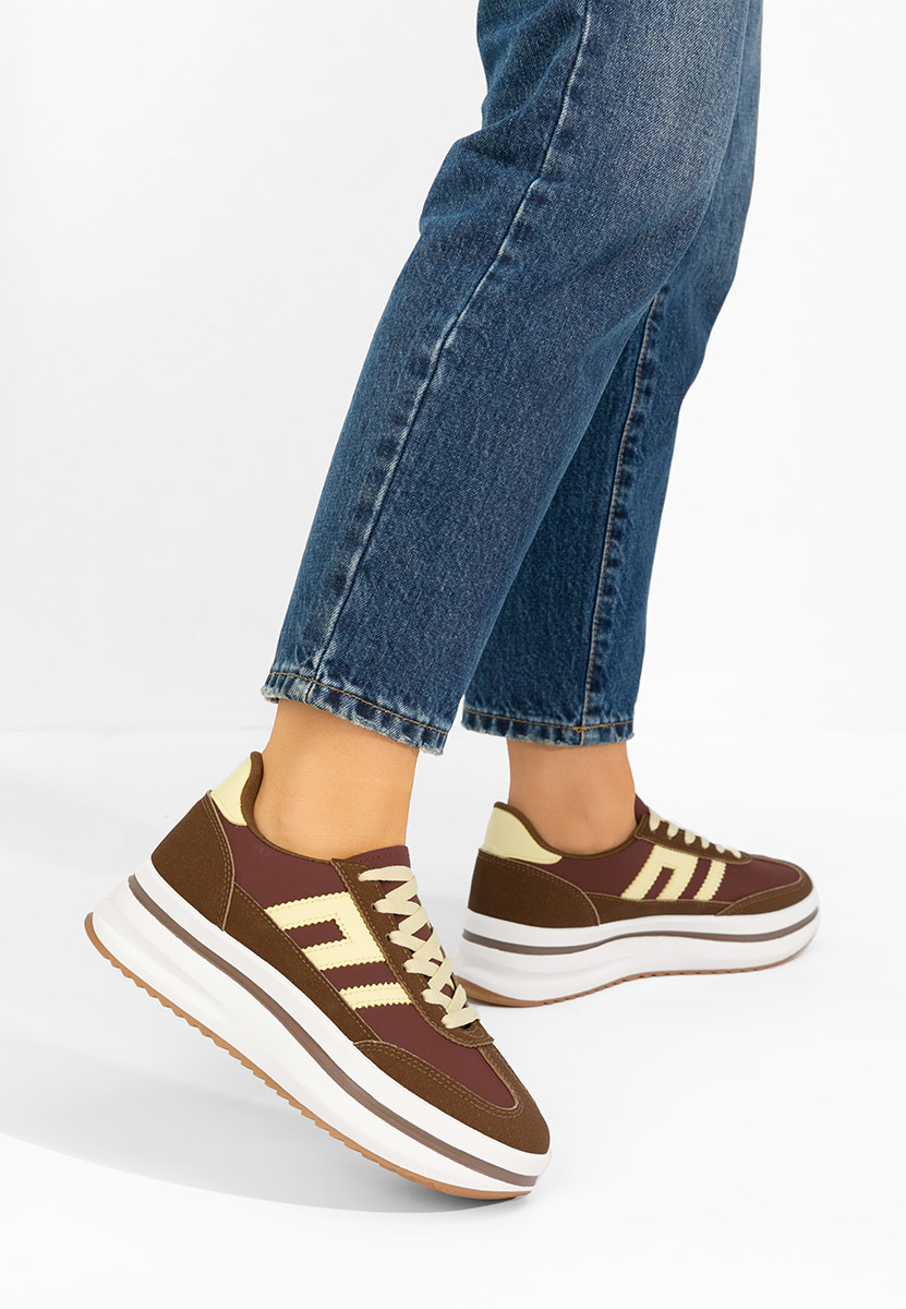 Cникърси на платформа Jesie кафяв