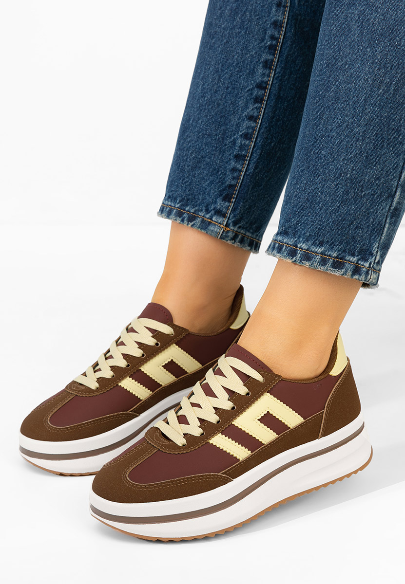 Cникърси на платформа Jesie кафяв