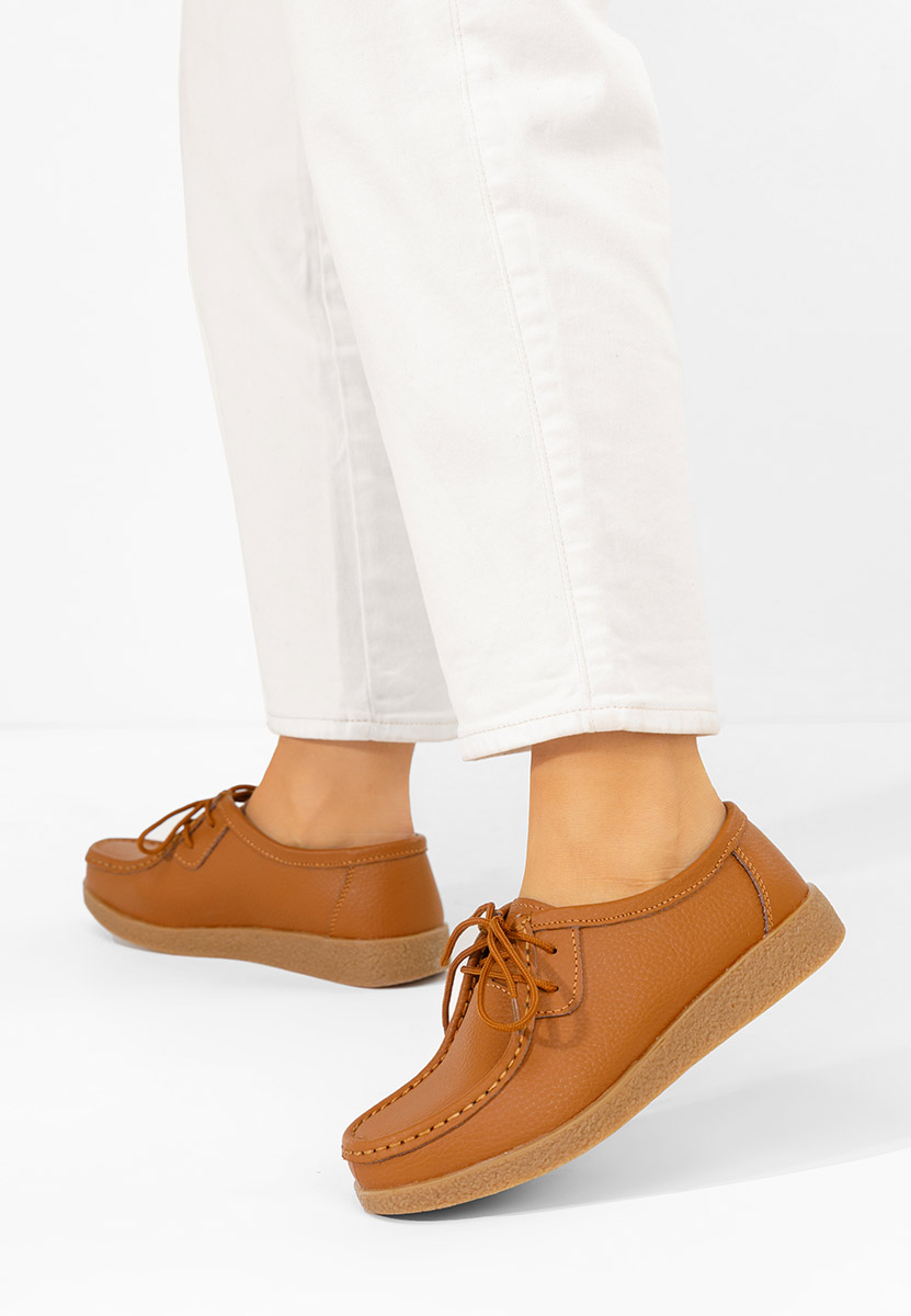 Дамски мокасини Afinia камел