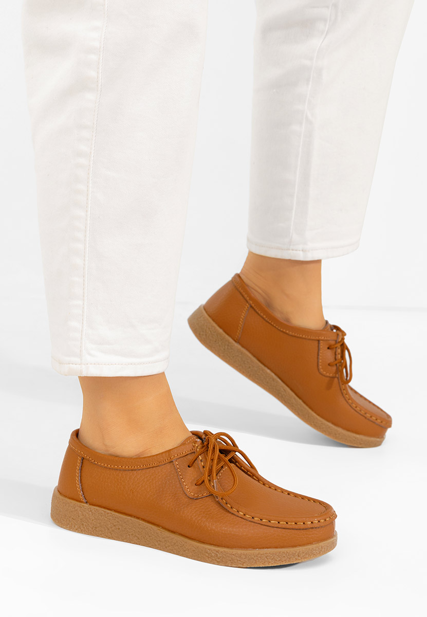 Дамски мокасини Afinia камел