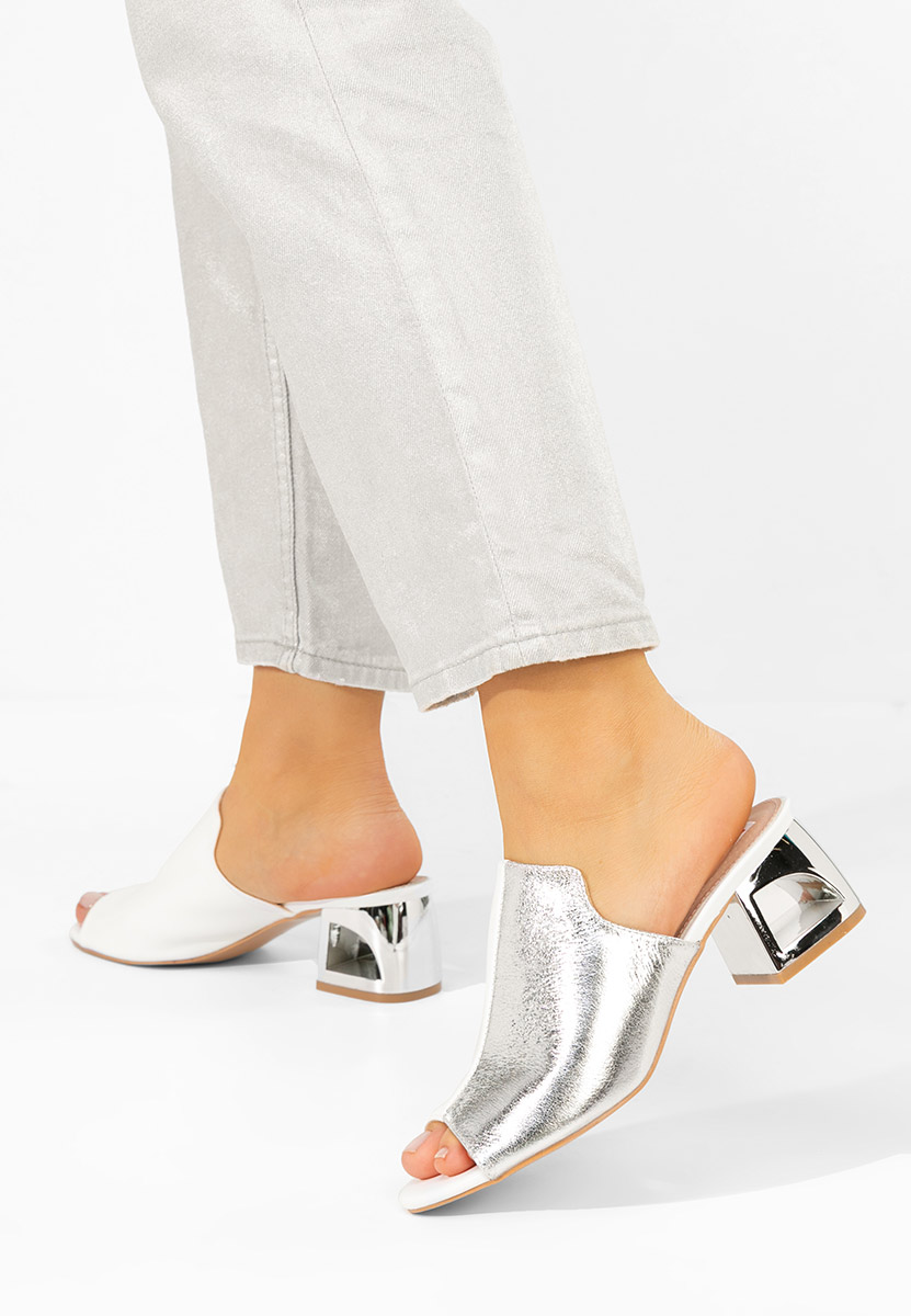 Чехли на ток Floriana V2 бели