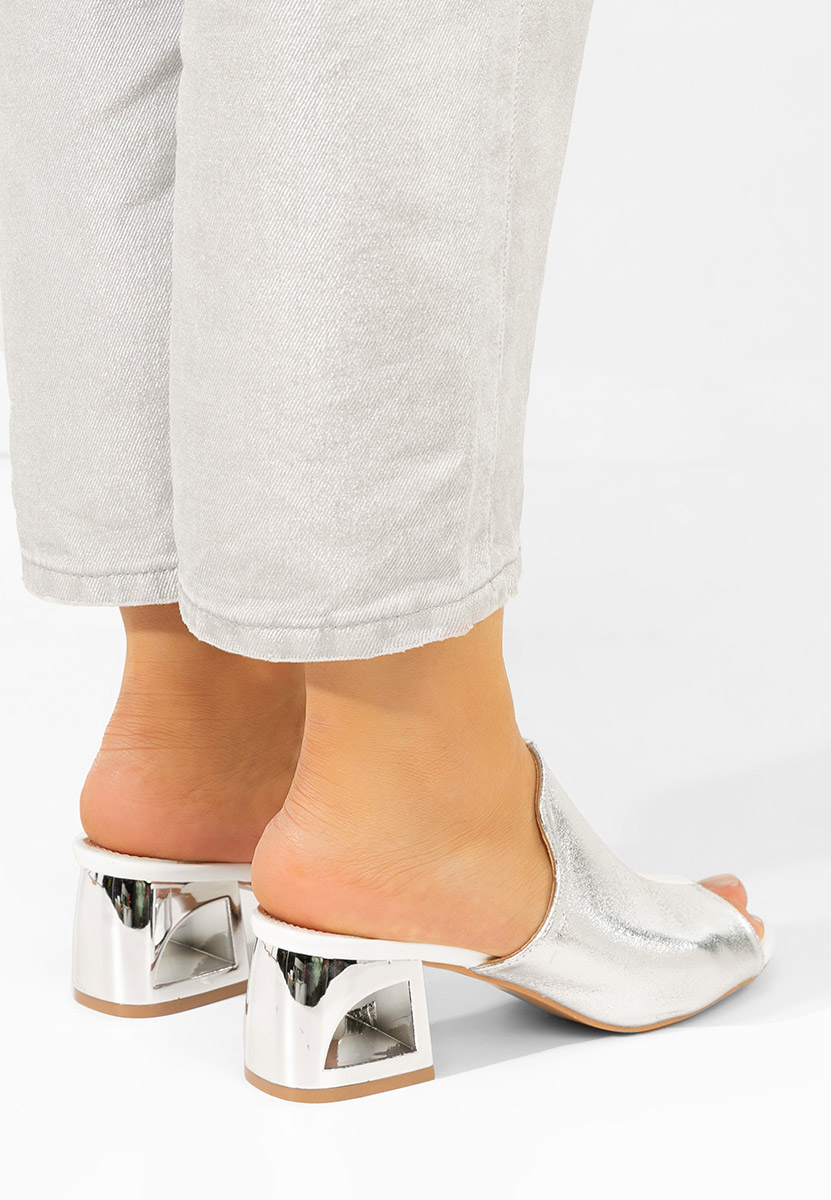 Чехли на ток Floriana V2 бели