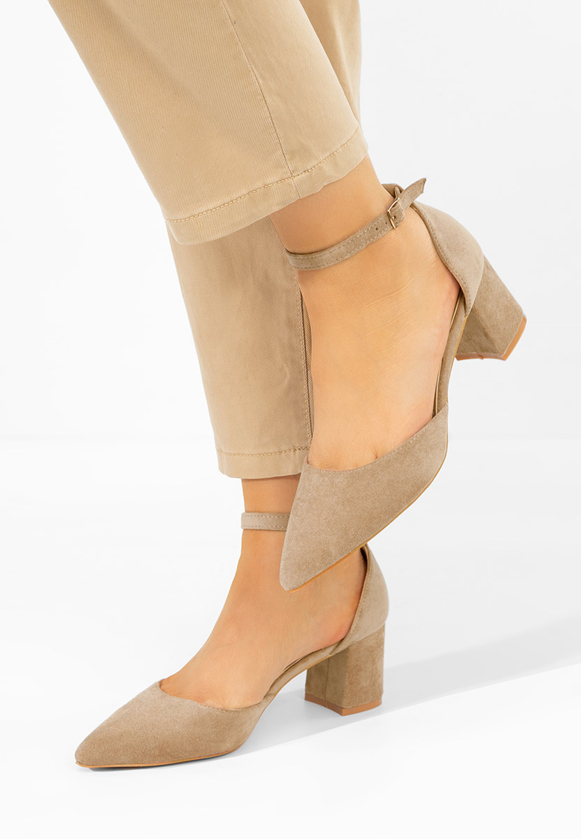 Oбувки с дебел ток Elrosa каки