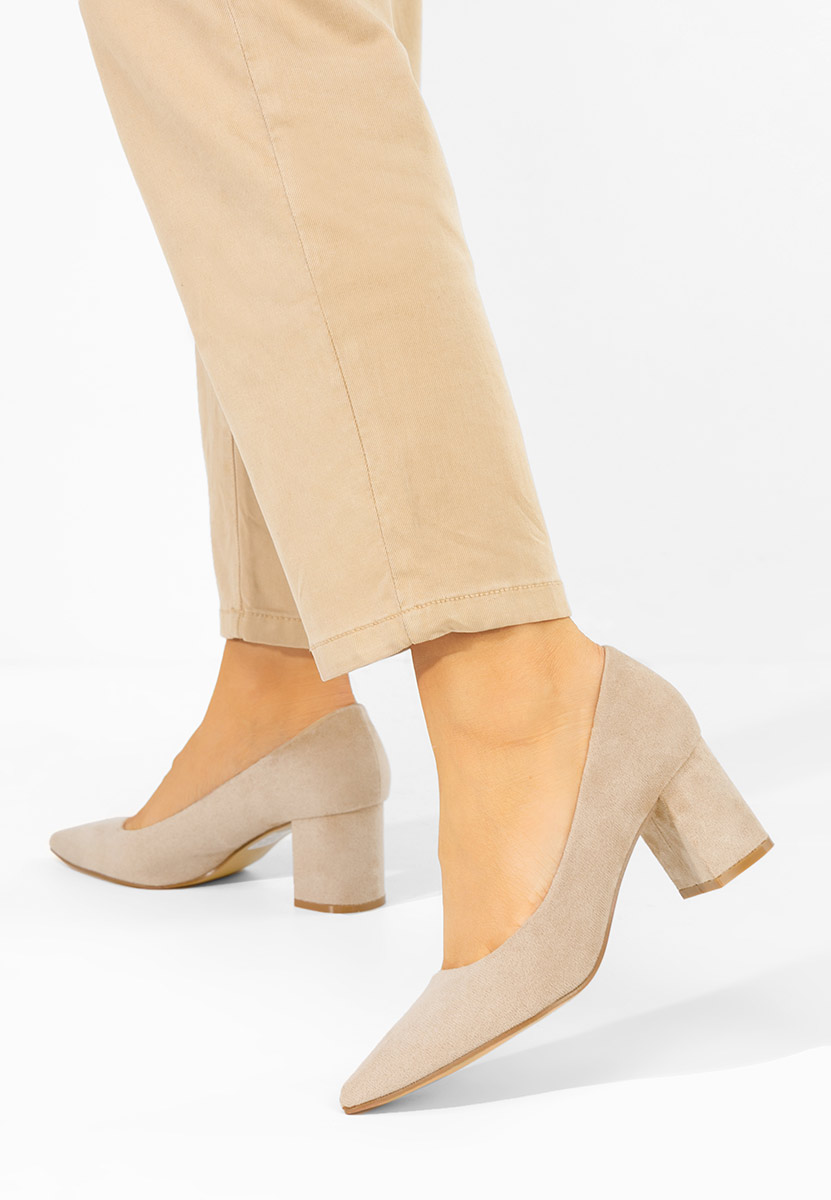 Oбувки с дебел ток Jolenia каки