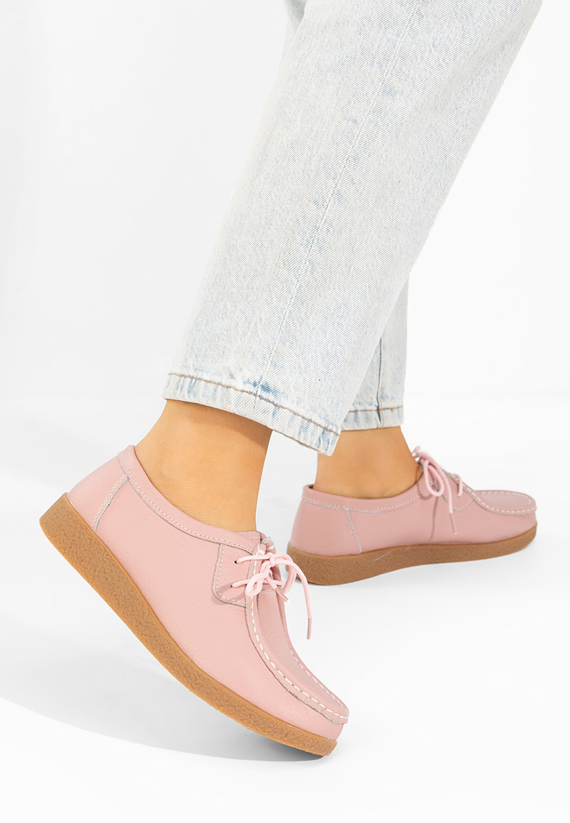 Дамски мокасини Afinia розов