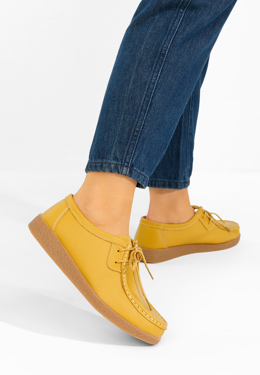Дамски мокасини Afinia жълт