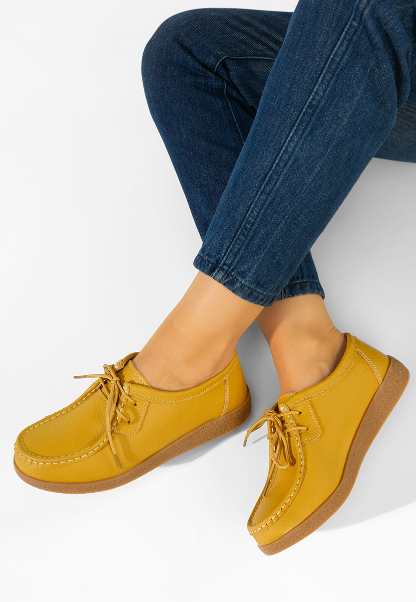 Дамски мокасини Afinia жълт