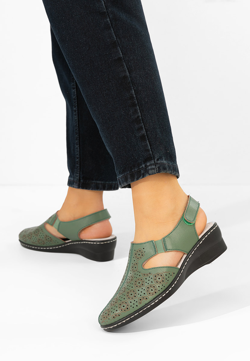Обувки на ток Ofelya зелен