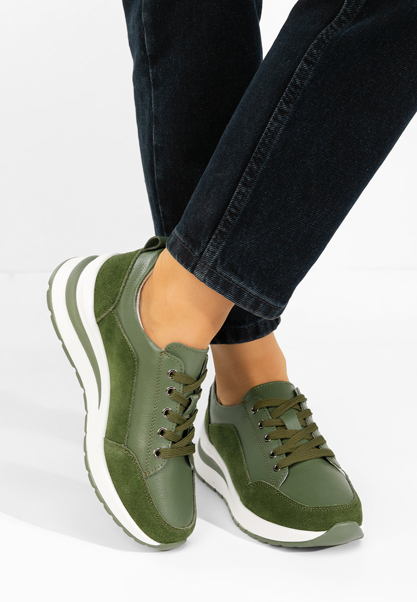 Cникърси на платформа Janelia зелен